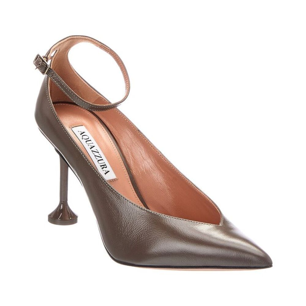 Aquazzura Strong 85 Leather Pump, Brown